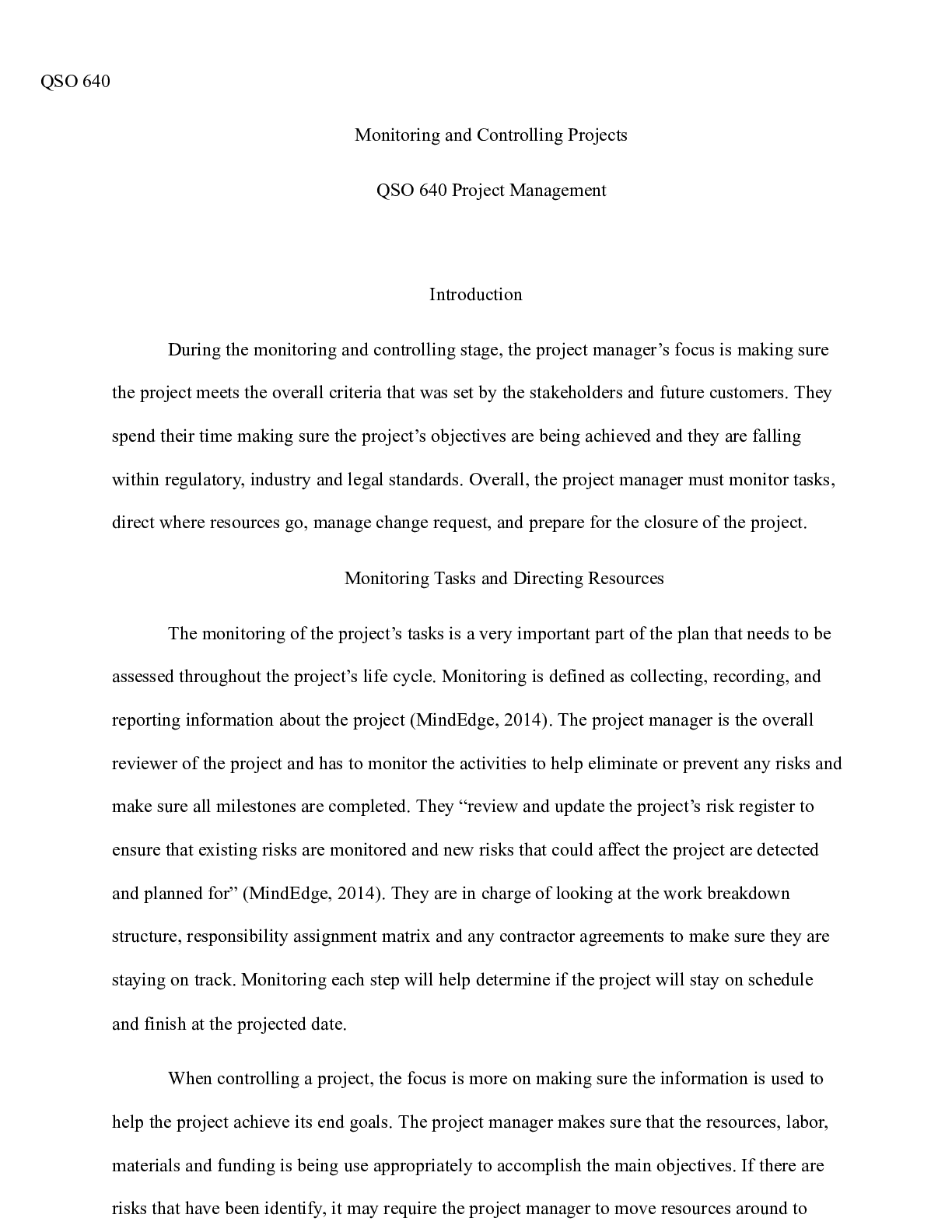 Preview image for 8.2.Monitoring and Controlling Projects  QSO 640  Monitoring and Controlling Projects  QSO